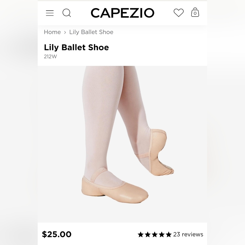 Capezio Lily Adult Ballet Shoe 212W Pink M W New Leather